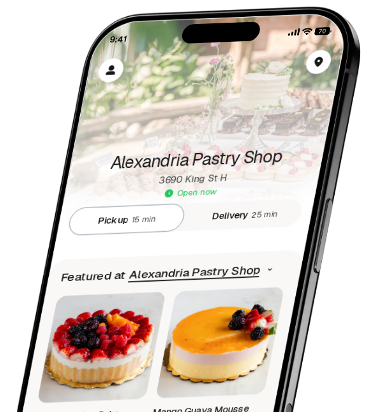 Alexandria Pastry Shop app preview
