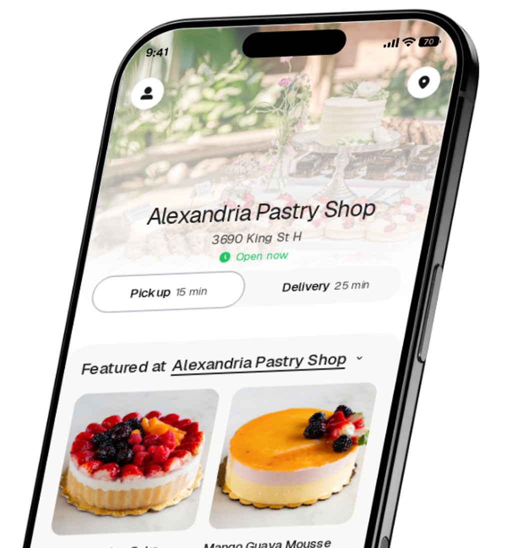 Alexandria Pastry Shop app preview