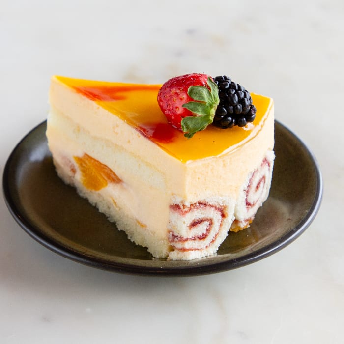Peach Mousse Slice.