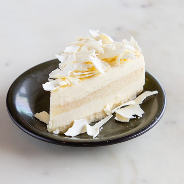 White Chocolate Mousse Cake.