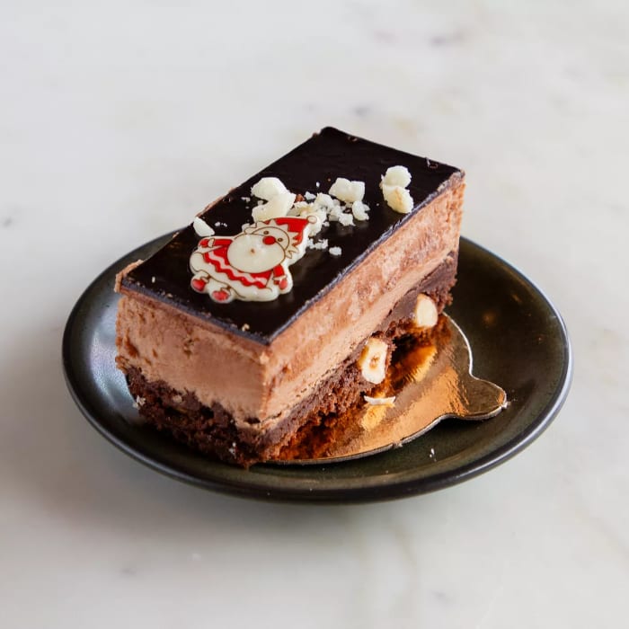 Hazelnut Chocolate Mousse Cake.