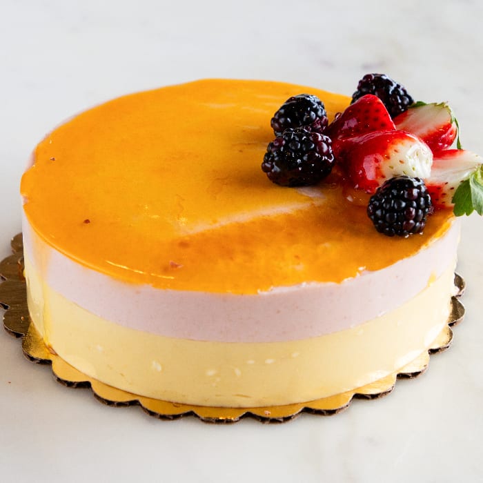 Mango & Guava Mousse Cake.